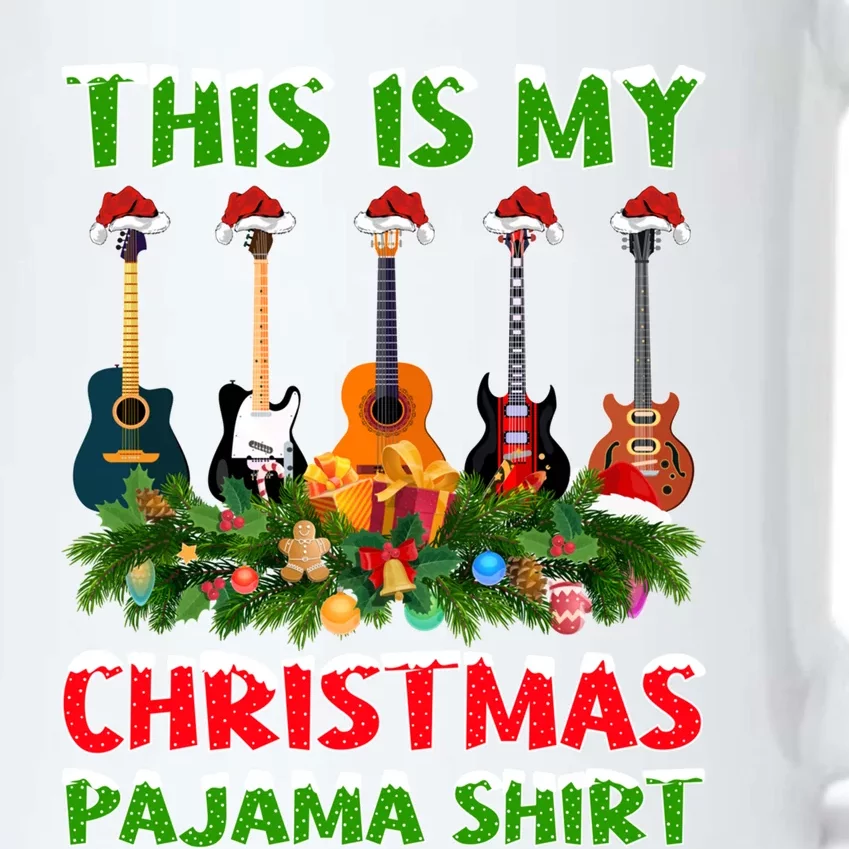 This Is My Christmas Pajamas Xmas Santa Guitar Christmas Gift Black Color Changing Mug