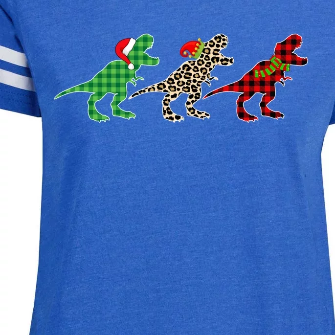 This Is My Christmas Pajama Dinosaur Xmas Tree Animals Gift Enza Ladies Jersey Football T-Shirt