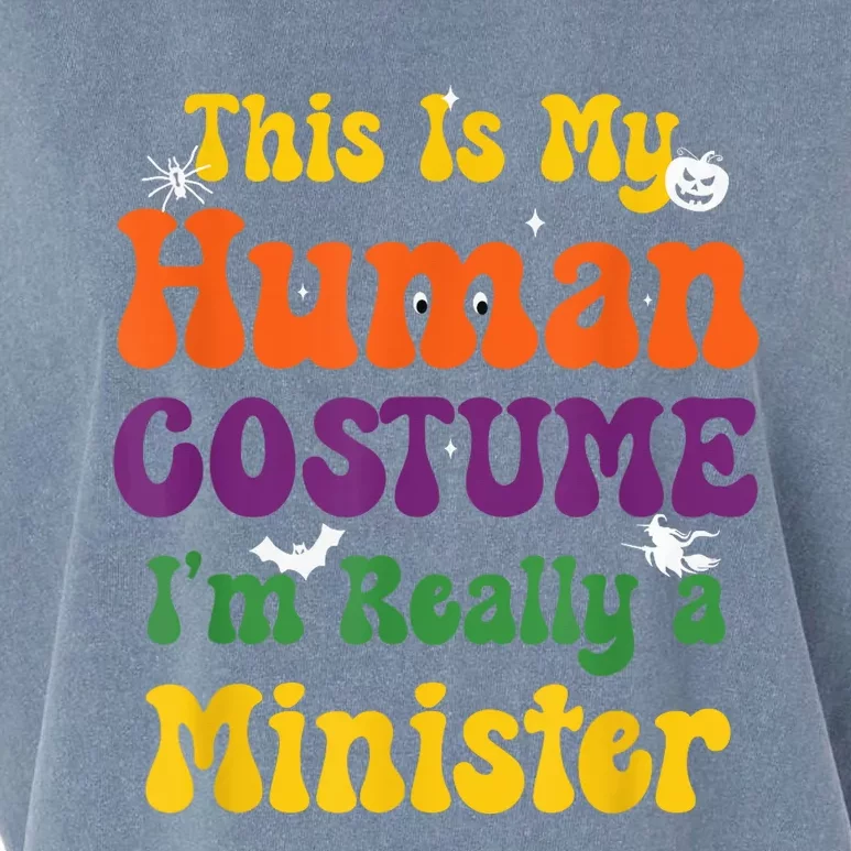 This is My Human Costume I'm Really Halloween Themed Party Garment-Dyed Women's Muscle Tee