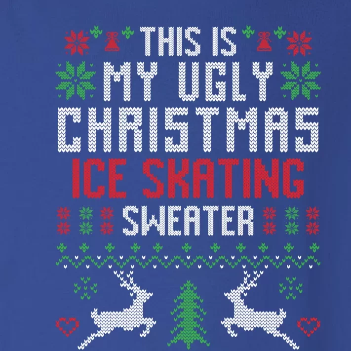 This Is My Ugly Christmas Ice Skating Sweater Ice Skater Gift Toddler Long Sleeve Shirt