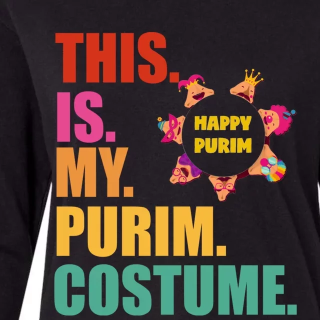 This Is My Purim Costume Funny Jewish Hataschen Gift Womens Cotton Relaxed Long Sleeve T-Shirt