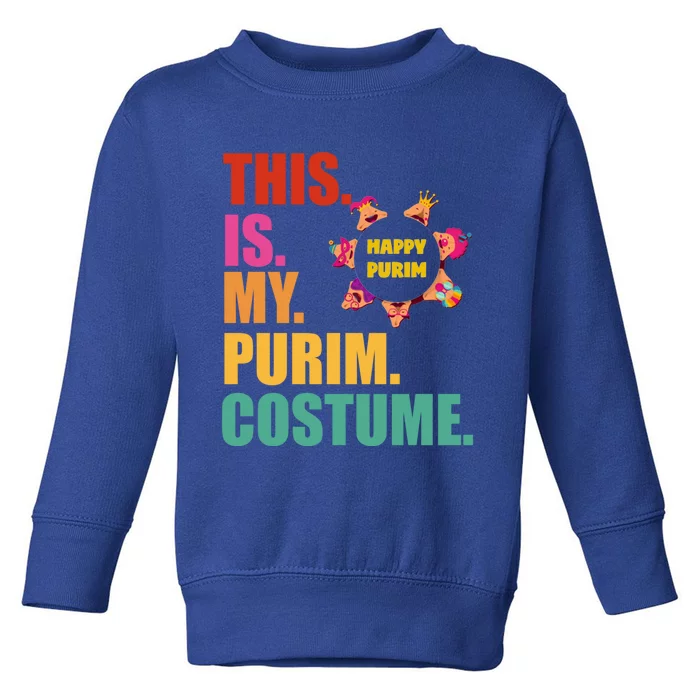 This Is My Purim Costume Funny Jewish Hataschen Gift Toddler Sweatshirt