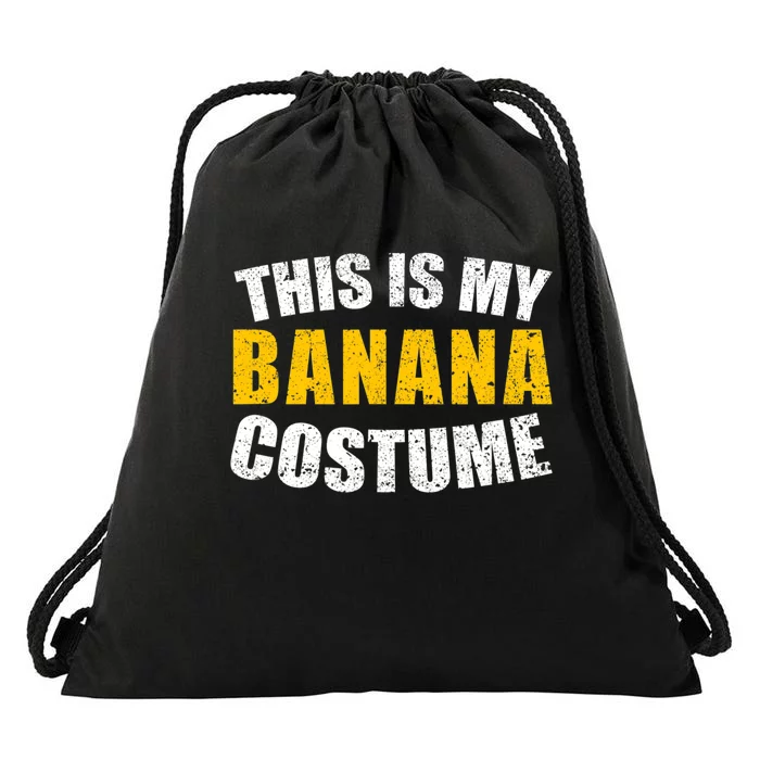 This Is My BANANA Costume Lazy Creepy Halloween Costume Drawstring Bag