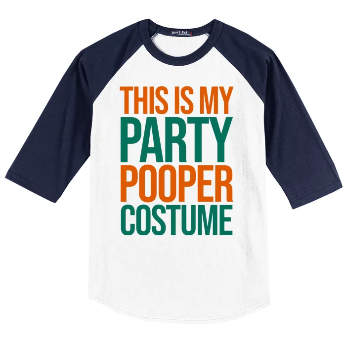 This Is My Party Pooper Costume Baseball Sleeve Shirt