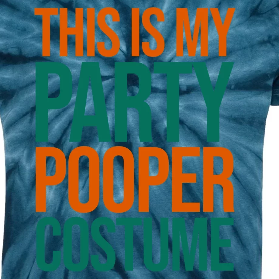 This Is My Party Pooper Costume Kids Tie-Dye T-Shirt