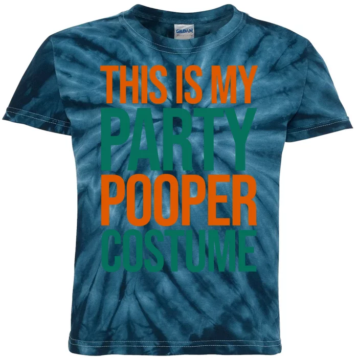 This Is My Party Pooper Costume Kids Tie-Dye T-Shirt