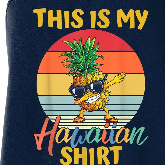 This Is My Hawaiian Tropical Luau Costume Party Hawaii Women's Racerback Tank