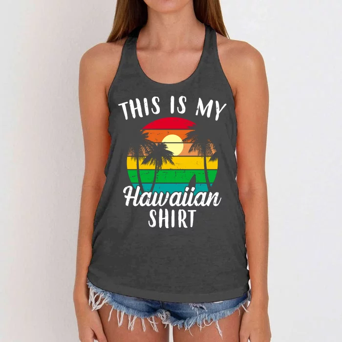 This Is My Hawaiian Shirt Women's Knotted Racerback Tank