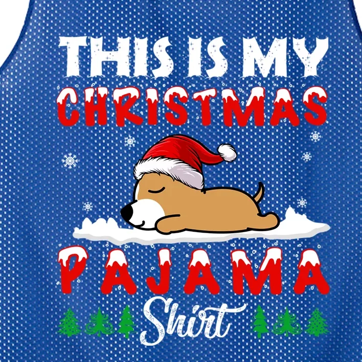 This Is My Christmas Pajama Chihuahua Dog Funny Xmas Gift Mesh Reversible Basketball Jersey Tank