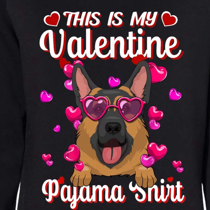 This Is My Valentine Pajama Gift Ger Shepherd Lovers Gift Womens California Wash Sweatshirt