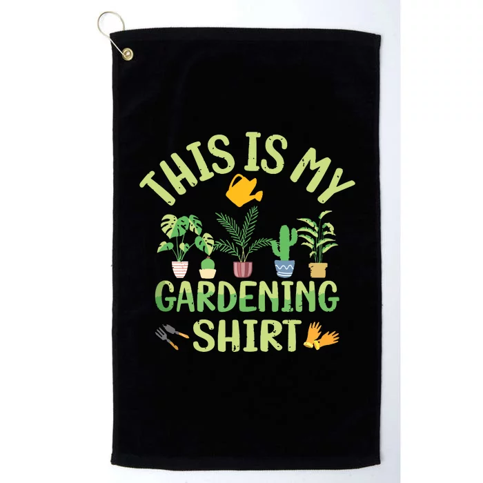 This Is My Gardening Funny Cute Gardener Gardening Tank Top Platinum Collection Golf Towel