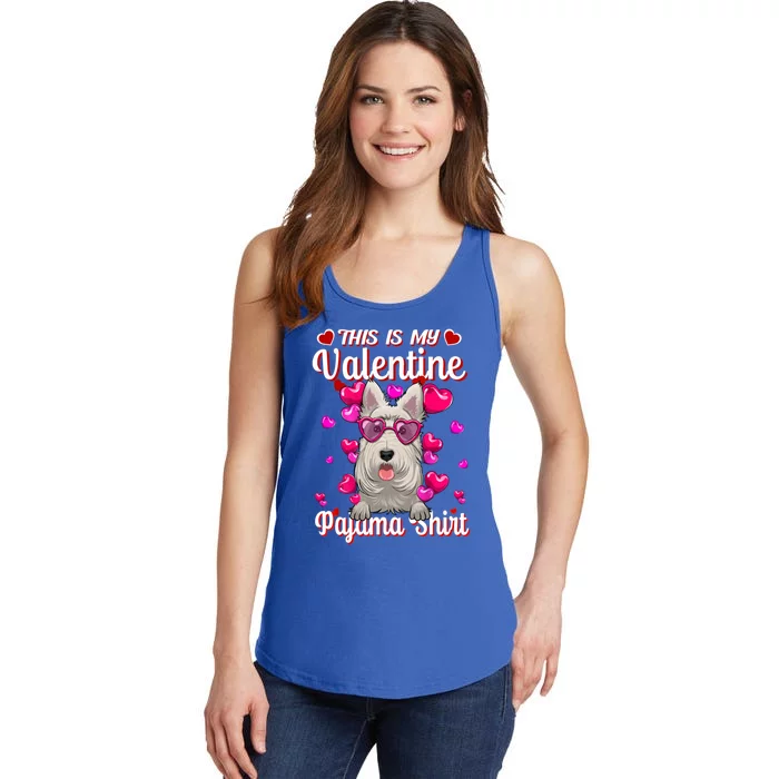 This Is My Valentine Pajama Gift Scottish Terrier Lovers Gift Ladies Essential Tank