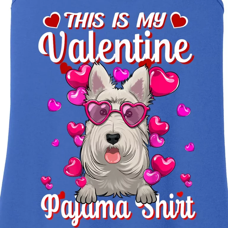 This Is My Valentine Pajama Gift Scottish Terrier Lovers Gift Ladies Essential Tank