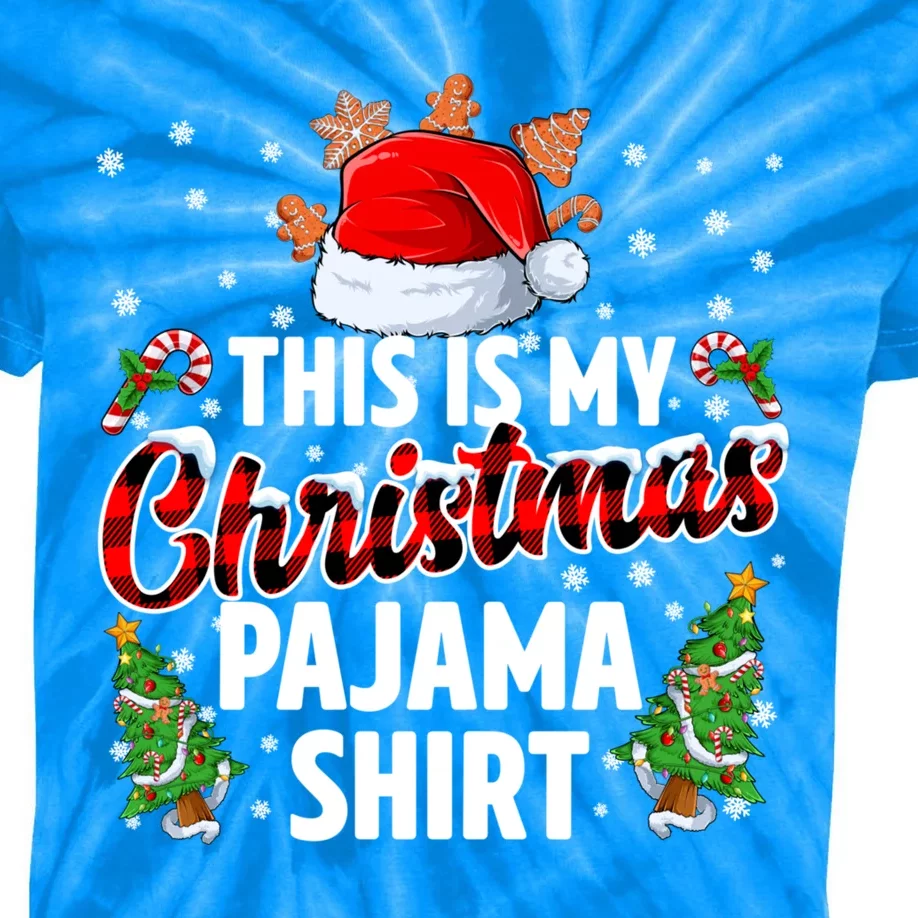 This Is My Christmas Pajama Shirts Kids Tie-Dye T-Shirt