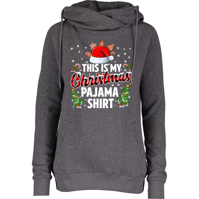 This Is My Christmas Pajama Shirts Womens Funnel Neck Pullover Hood