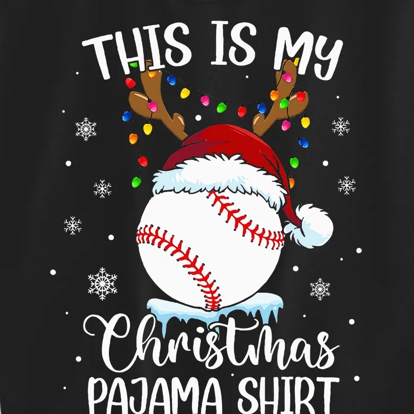 This Is My Christmas Baseball Xmas Sports Kids Sweatshirt