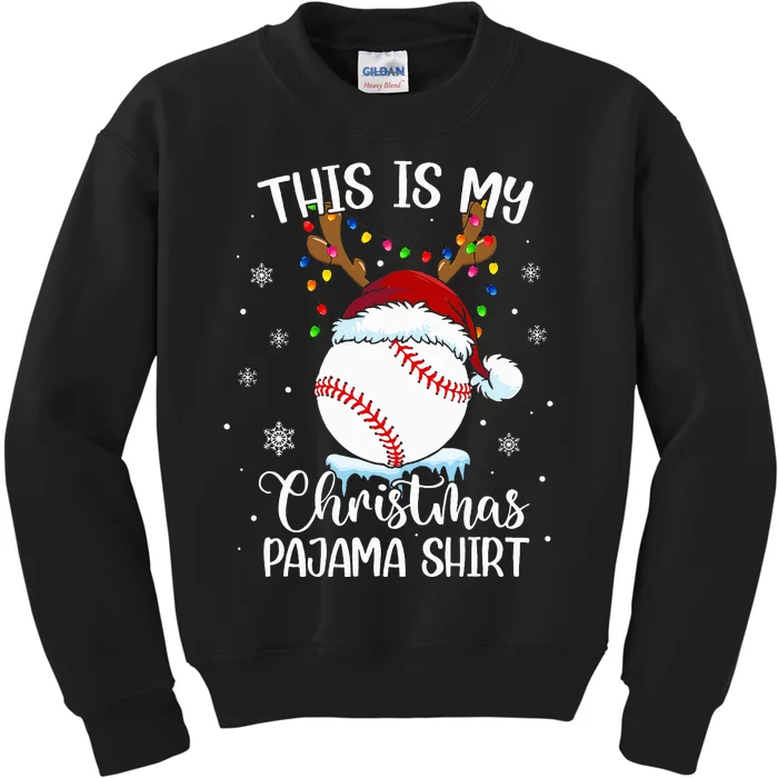 This Is My Christmas Baseball Xmas Sports Kids Sweatshirt