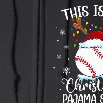 This Is My Christmas Baseball Xmas Sports Full Zip Hoodie