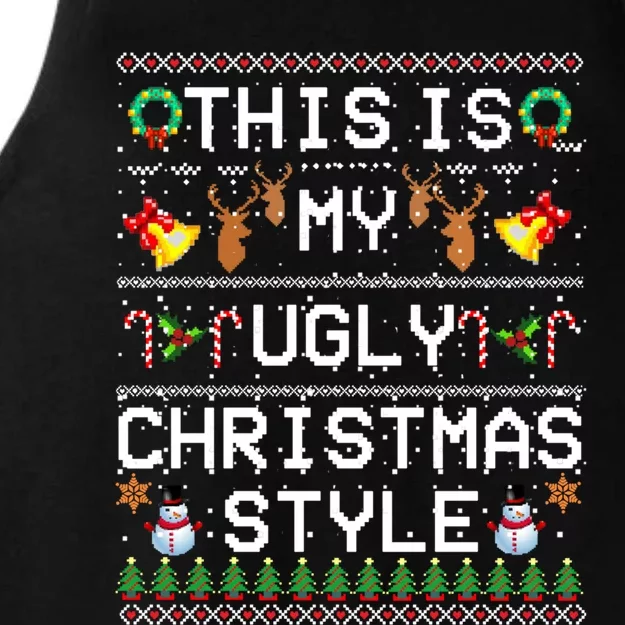 This Is My Ugly Christmas Style Funny Xmas Gift Idea Great Gift Ladies Tri-Blend Wicking Tank