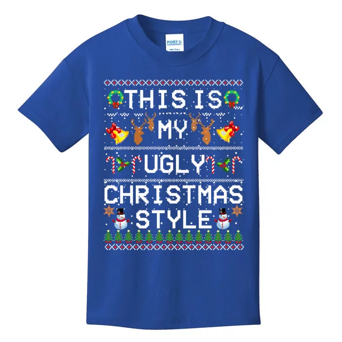 This Is My Ugly Christmas Style Funny Xmas Gift Idea Great Gift Kids T-Shirt