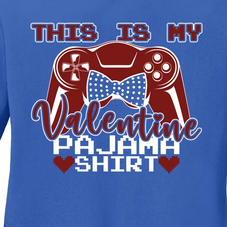 This Is My Valentine Pajama Funny Gift For Gamer Couples Gift Ladies Long Sleeve Shirt