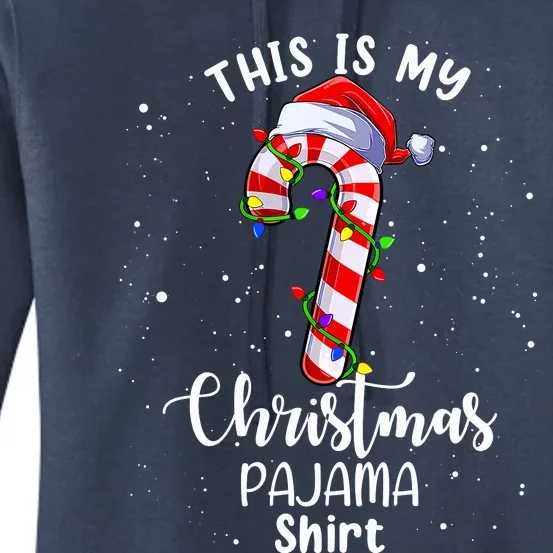 This Is My Christmas Pajama Candy Cane Boy Girl Women's Pullover Hoodie