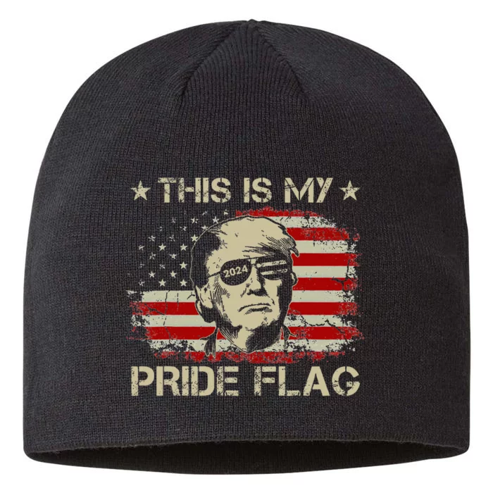 This Is My Pride Flag Trump 2024 American Flag 4th Of July 8 1/2in Sustainable Knit Beanie