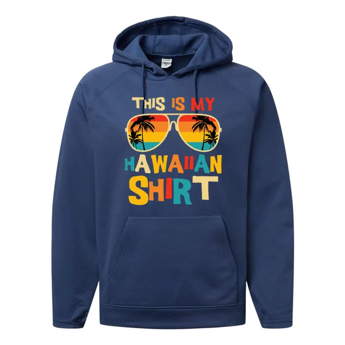 This Is My Hawaiian Tropical Luau Costume Party Performance Fleece Hoodie