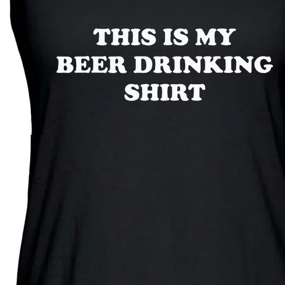 This Is My Beer Drinking Funny Graphic Ladies Essential Flowy Tank