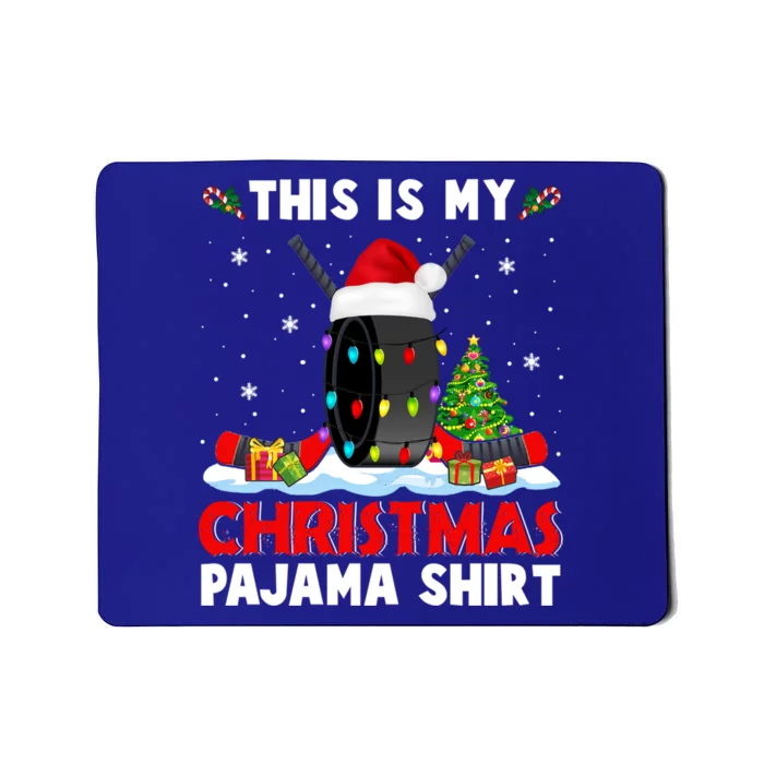 This Is My Christmas Pajama Cool Gift Xmas Santa Hockey Player Great Gift Mousepad