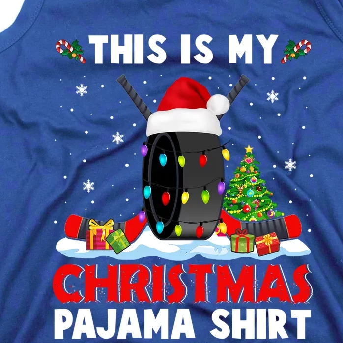 This Is My Christmas Pajama Cool Gift Xmas Santa Hockey Player Great Gift Tank Top