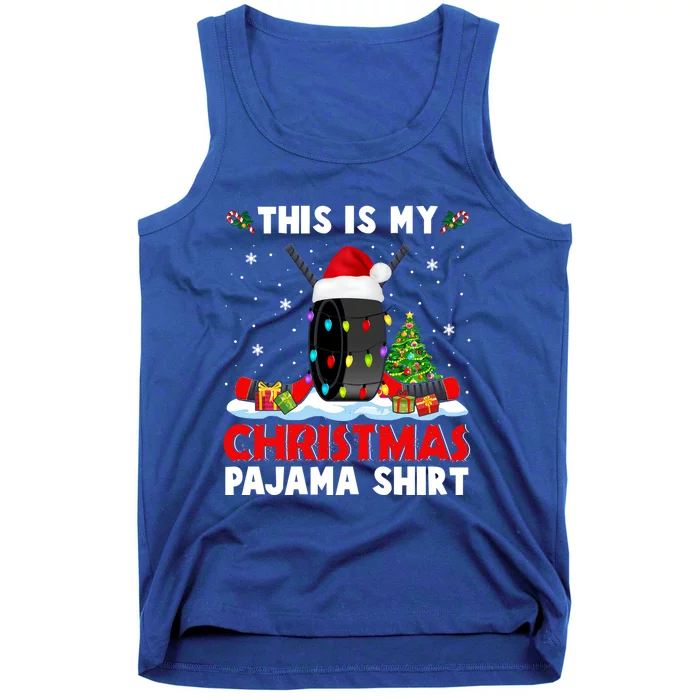 This Is My Christmas Pajama Cool Gift Xmas Santa Hockey Player Great Gift Tank Top