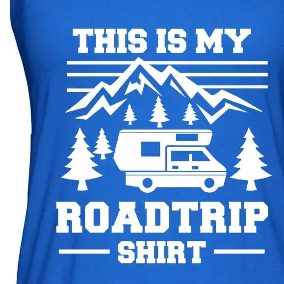 This Is My Road Trip Gift Rv Camper Travel Family Vacation Gift Ladies Essential Flowy Tank