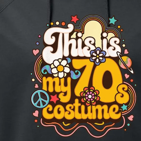 This Is My 70s Costume Theme Party Hippie Retro Friends Performance Fleece Hoodie