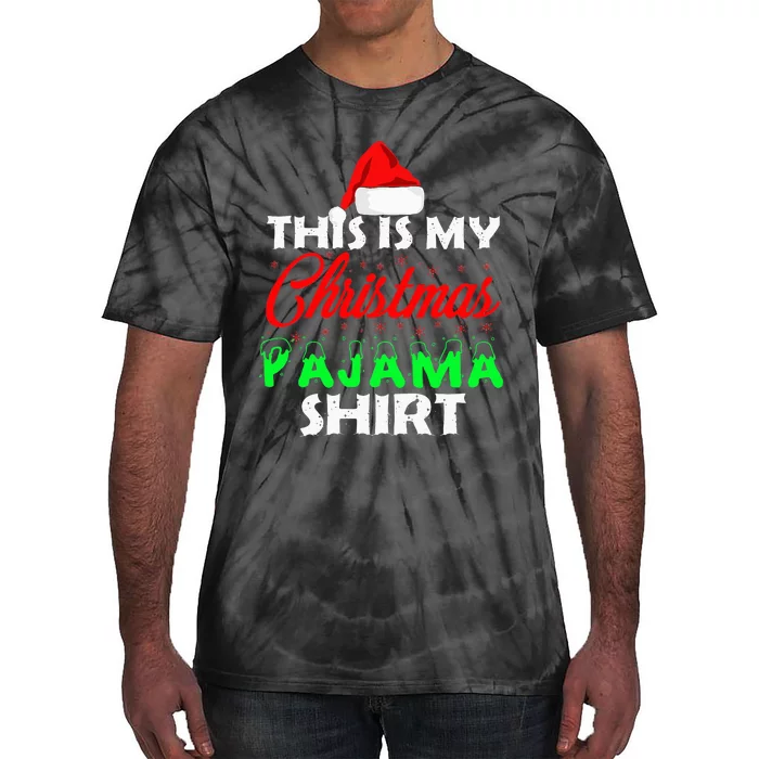 This is My Christmas Pajama Family Gift Set Tie-Dye T-Shirt