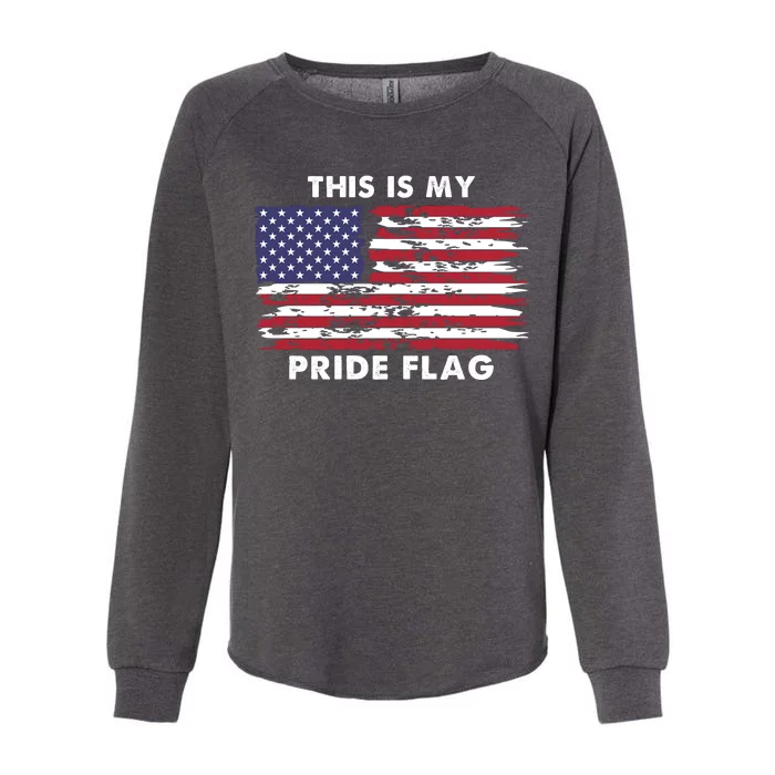 This Is My Pride Flag USA Vintage Womens California Wash Sweatshirt