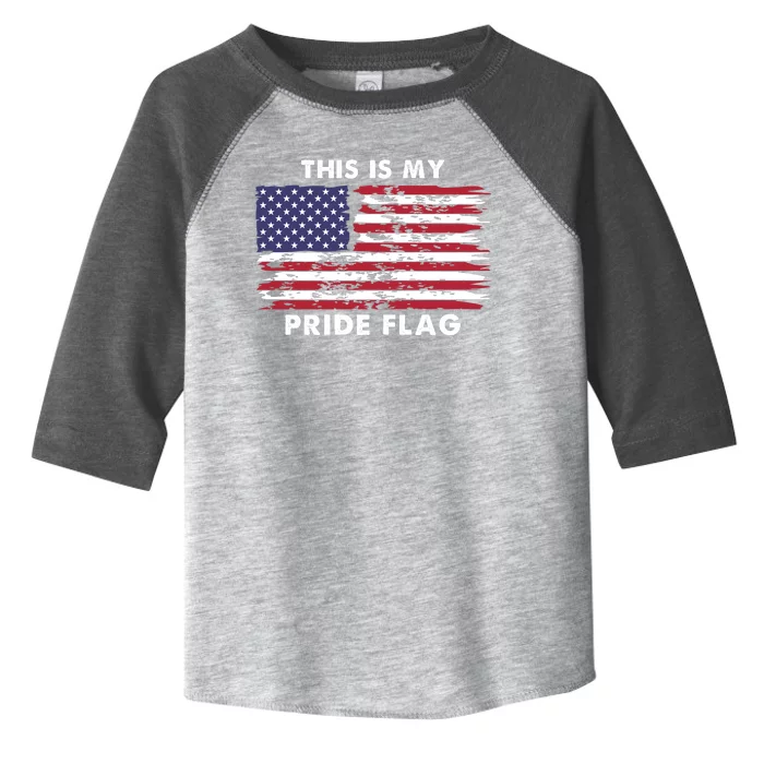 This Is My Pride Flag USA Vintage Toddler Fine Jersey T-Shirt