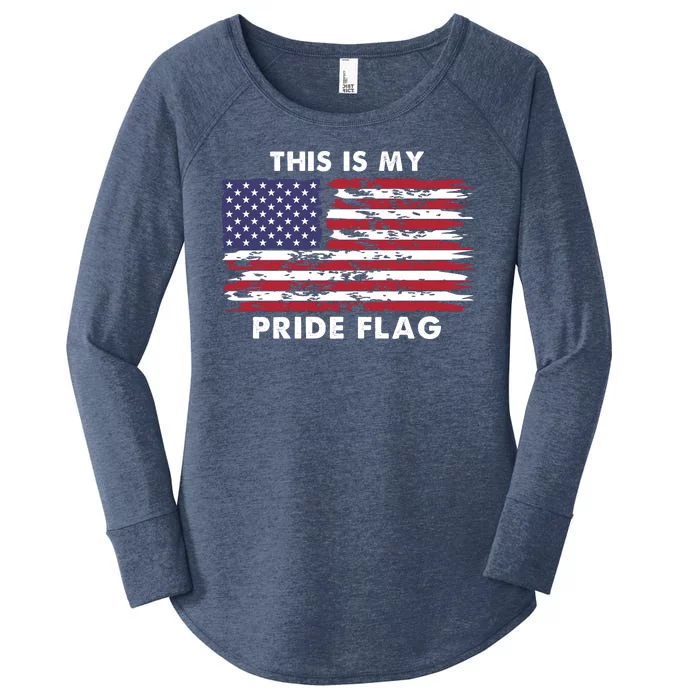 This Is My Pride Flag USA Vintage Women's Perfect Tri Tunic Long Sleeve Shirt