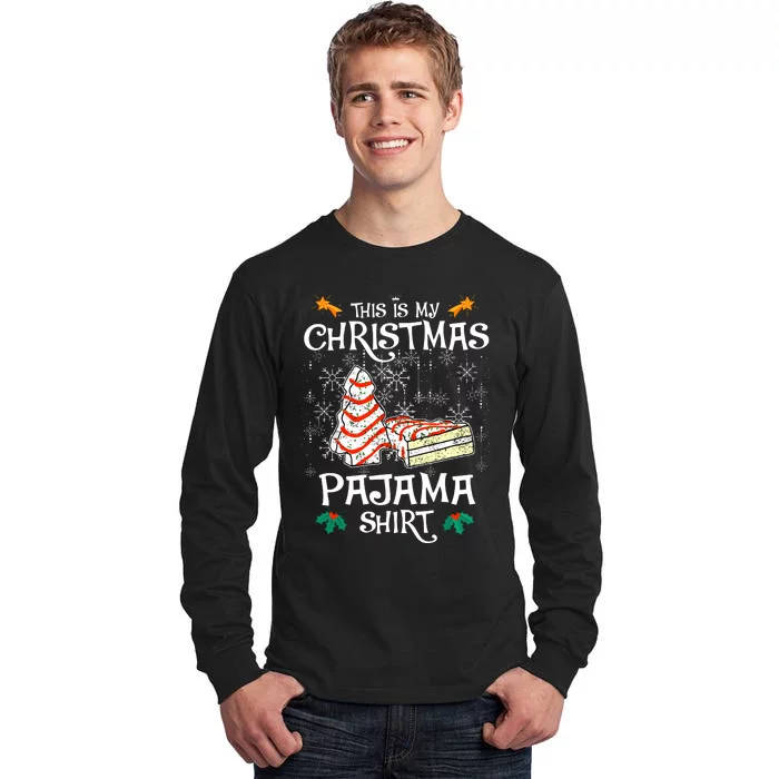 This Is My Christmas Pajama Funny Christmas Cake Tall Long Sleeve T-Shirt