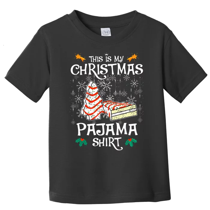 This Is My Christmas Pajama Funny Christmas Cake Toddler T-Shirt