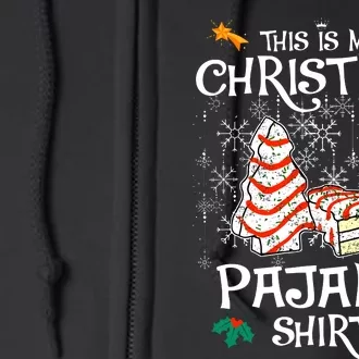 This Is My Christmas Pajama Funny Christmas Cake Full Zip Hoodie