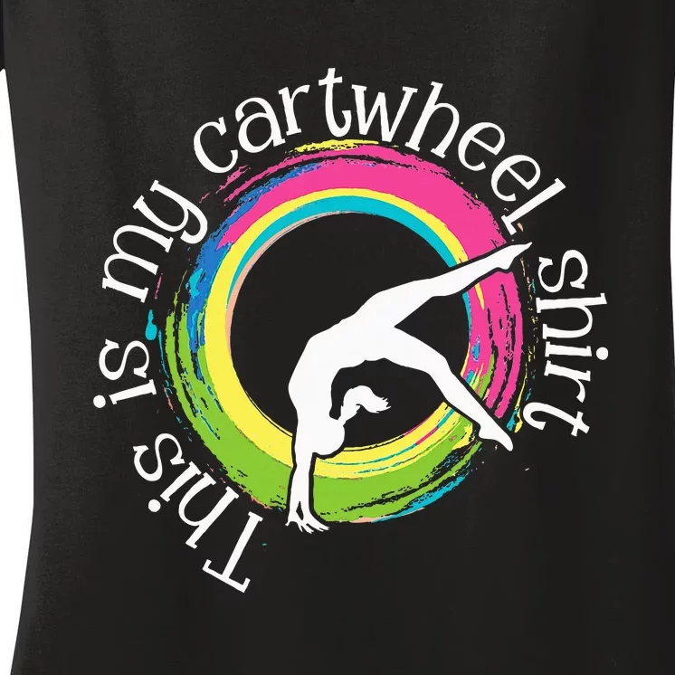 This Is My Cartwheel Gymnast Acrobatics Gymnastics Women's V-Neck T-Shirt