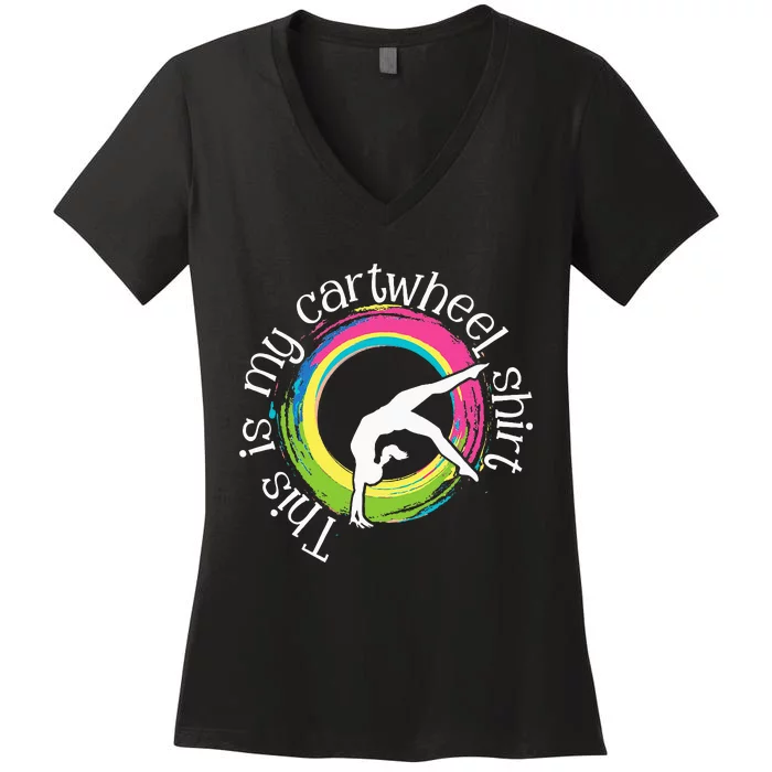 This Is My Cartwheel Gymnast Acrobatics Gymnastics Women's V-Neck T-Shirt