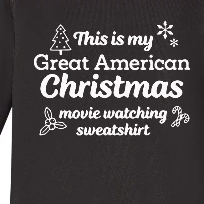 This Is My Great American Chistmas Movie Watching Baby Long Sleeve Bodysuit