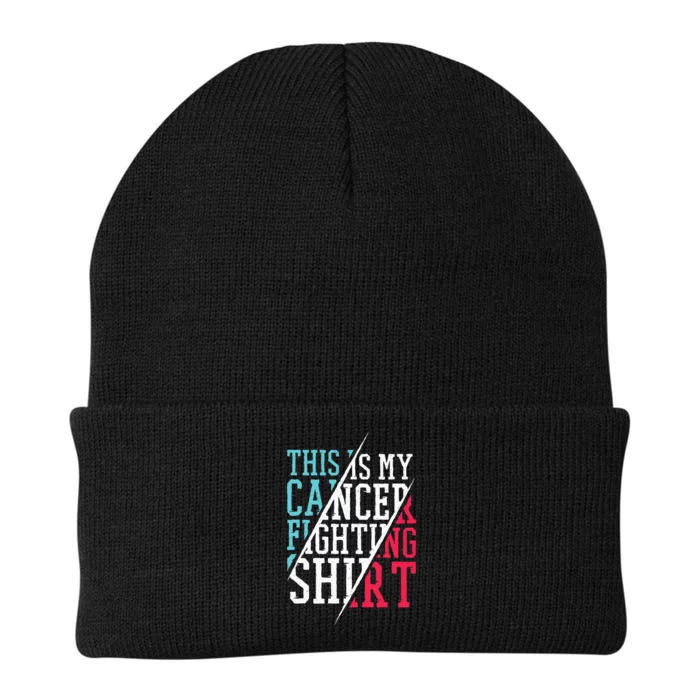 This Is My Cancer Fighting  Cancer Chemo Awareness Knit Cap Winter Beanie