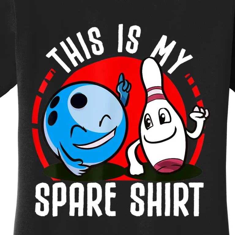 This Is My Spare Bowling Alley Gutter Pins Bowling Women's T-Shirt