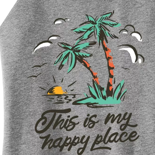 This Is My Happy Place Beach Funny Gift Women’s Perfect Tri Rocker Tank