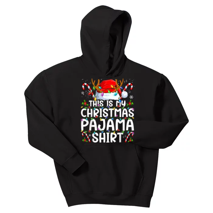 This Is My Christmas Pajama Funny Xmas Pjs Kids Hoodie