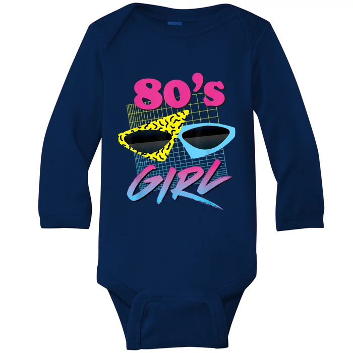 This Is My 80s Girl Costume Party Shirt Vintage Gift Shirt For Fan Baby Long Sleeve Bodysuit