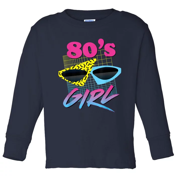 This Is My 80s Girl Costume Party Shirt Vintage Gift Shirt For Fan Toddler Long Sleeve Shirt